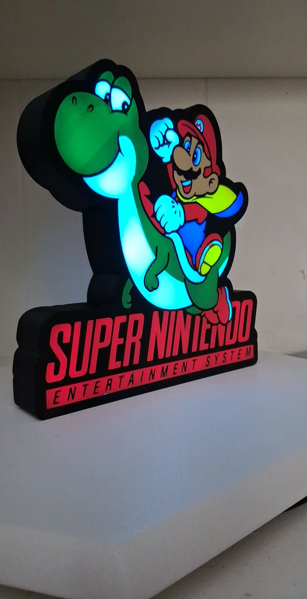 Mario Yoshi LED light box – custom 3D printed – Lit Layer Creations